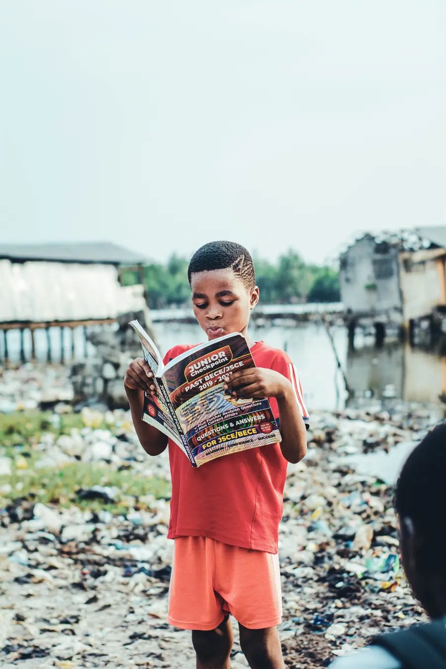A child reading a book